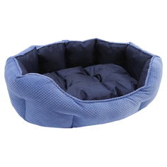 Лежак для домашних животных Rosewood овальный, синий 80х65х25 см