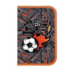 Пенал односекционный "Мой футбол", 200х130 мм, цвет серый, оранжевый ФАРМ