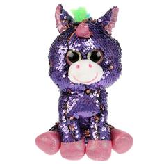 Игрушка мягкая единорог из пайеток 21см, без чипа, в пак МУЛЬТИ-ПУЛЬТИ