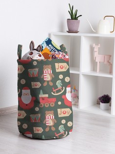 Корзина для игрушек JoyArty Новогодние деревянные игрушки 35x50 см