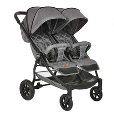Коляска прогулочная Pituso Duocity Для Двойни Grey Metallic