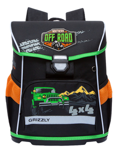 Рюкзак детский Grizzly RA-774-1 школьный черный