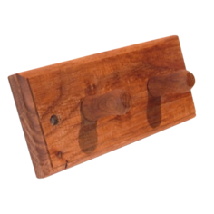 Вешалка настенная на 2 крючка дубовая No Brand