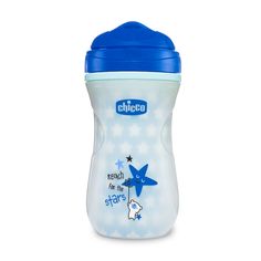 Детская бутылочка Chicco Glowing Mug, 14+ месяцев, 266 мл, цвет голубой