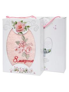 Подарочное махровое полотенце "Комплимент" Пудра, 35 х 70 "Всё себе"