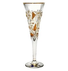 Бокалы для шампанского 200 мл 6 шт Bohemia Jihlava "Glacier С золотом" Йиглава 071379