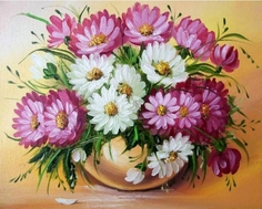 Картина по номерам 40х50см, Colibri - Букет хризантем, VA-1028 Paintboy