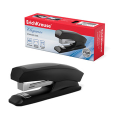 Степлер №24/6 ErichKrause® Elegance Half-strip до 30 л черный в коробке по 1 шт