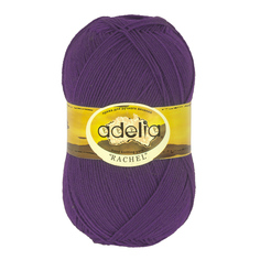 Пряжа Adelia Rachel, 90% шерсть, 10% полиэстер, 5*100 г, 400 м+-15 м, №12, фиолетовый