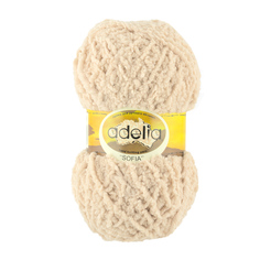 Пряжа Adelia Sofia, 100% полиэстер, 10*50 г, 90 м+-6 м, №33, светло-бежевый