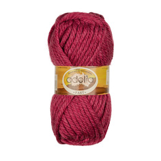 Пряжа Adelia Fast, 78% акрил, 22% шерсть, 3*150 г, 45 м+-2 м, №07, бордовый