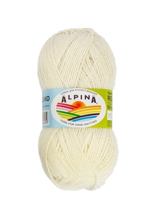 Пряжа Alpina Roland, 100% альпака, 4*50 г, 200 м+-10 м, №20, белый, натуральный