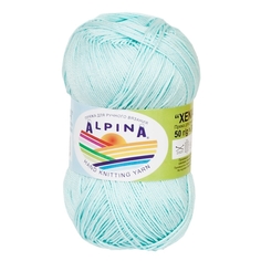 Alpina Xenia, 100% мерсеризованный хлопок, 10*50 г, 240 м+-10 м, №139, светлая бирюза