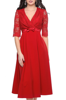 Платье женское Grey Cat GPL00164V(SELINA) красное 44