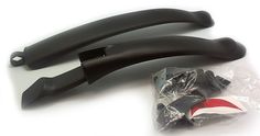 Велосипедные крылья TBS sf-212f/r, 26" под v-brake, чёрные с красным отражателем