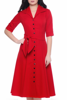 Платье женское Grey Cat GPL00191V(RIZA) красное 44