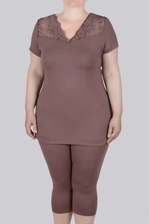 Пижама женская Литвин 543 коричневая XL