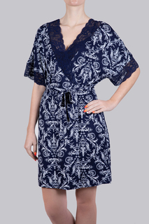 Халат женский Литвин 0559 м синий 5XL