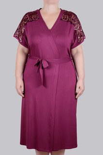 Халат женский Литвин 312 бордовый 3XL
