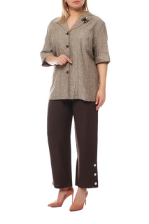 Брюки женские Marina Rinaldi 3132050 24 коричневые 48