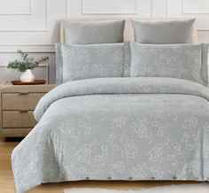 Постельное белье Cleo "Cotton Jacquard" сатин-жаккард CJ-021; Евро 4 наволочки
