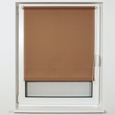 Штора рулонная BRABIX 50х175 см, защита 55-85%, 200 г/м2, темно-беж.S-36, 605976