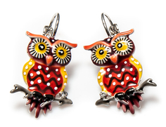 Серьги из бижутерного сплава с эмалью/стразами Moon Paris C&C-BO13674