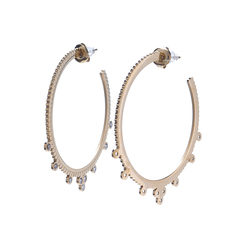 Серьги из бижутерного сплава с кристаллом Moon Paris MIK-20.03-068