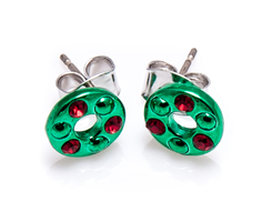 Серьги-пусеты из бижутерного сплава с кристаллом Moon Paris MCH-1710-037