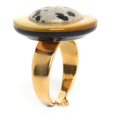 Кольцо из бижутерного сплава с перламутром/яшмой Nature Bijoux NB20.2-19-23871