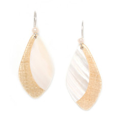 Серьги из бижутерного сплава с перламутром/жемчугом Nature Bijoux NB20.1-12-74224