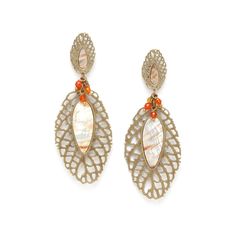 Серьги из бижутерного сплава с агатом и гелиотисом Nature Bijoux NB21.1-12-75631