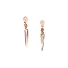 Серьги из бижутерного сплава с кварцем/перламутром Nature Bijoux NB21.1-12-75425
