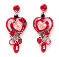 Серьги из бижутерного сплава с эмалью/кристаллом Moon Paris C&C-BO10321