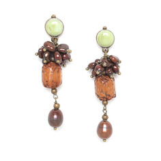 Серьги из бижутерного сплава с жемчугом Nature Bijoux NB20.1-12-74206