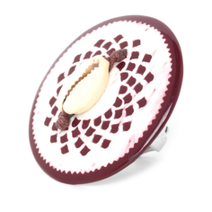 Кольцо из бижутерного сплава с рогом/аметистом Nature Bijoux NB20.2-19-23760