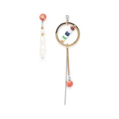 Серьги из бижутерного сплава с яшмой/халцедоном Nature Bijoux NB21.1-12-75605