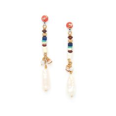 Серьги из бижутерного сплава с яшмой/тигровым глазом Nature Bijoux NB21.1-12-75604