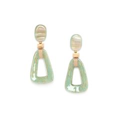 Серьги из бижутерного сплава с деревом/перламутром Nature Bijoux NB21.1-12-75204