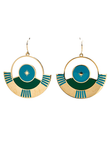 Серьги из бижутерного сплава с эмалью Moon Paris MIK-1902-112