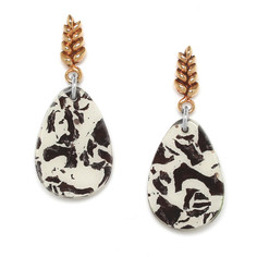 Серьги из бижутерного сплава с термитником/смолой Nature Bijoux NB20.1-12-74269