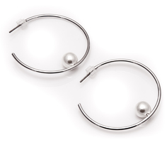 Серьги из бижутерного сплава с искусственным жемчугом Moon Paris MR-1705-038