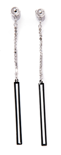 Серьги из бижутерного сплава со стразами Moon Paris MoD-1703-051