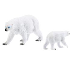 Игрушка пластизоль Животные Мамы и малыши (белая медведица и медвежонок) Играем вместе