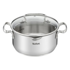 Кастрюля TEFAL Duetto+ G7194434, 2.7л, с крышкой, серебристый 2100114637