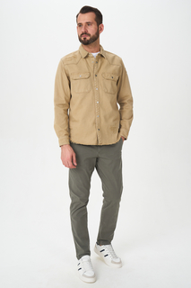 Джинсовая куртка мужская Tom Farr T4F M2404.14 бежевая 52 RU