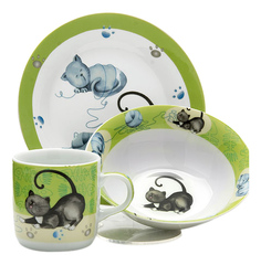 Набор детской посуды LORAINE 3 предмета "Кошка"