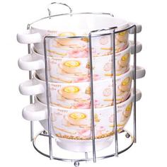 Набор пиал LORAINE, 550 мл, 5 предметов, рисунок