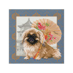 Канва с рисунком Матренин Посад Пекинес в Пекине, 41*41 см 1694