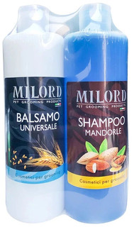 Набор для собак и кошек Milord шампунь увлажняющий "Mandorle" + бальзам "Universale"